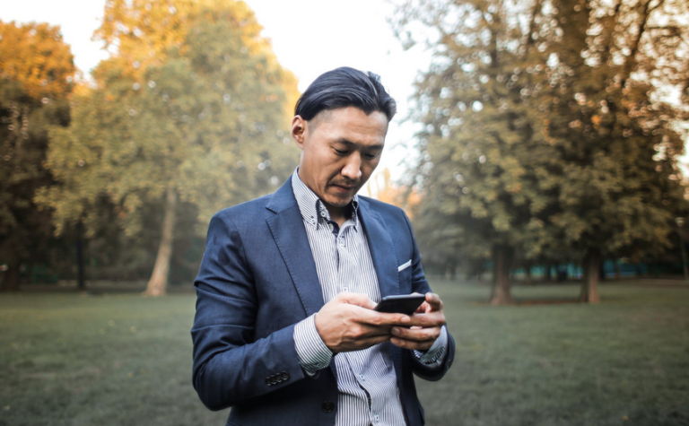 using phone