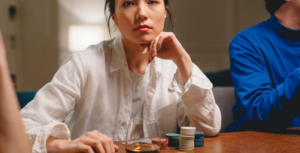 woman gambling